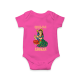 Divine Muruga Illustration Personalised Kids Romper - HOT PINK - New Born (Chest 14")