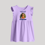 Karunai Kadale Kandha Potri – Personalised Kids Baby Frock - LILAC - 0 - 3 Months Old (Chest 17")