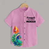 Velum Mailum Thunai Name Personalised Kids Shirt - BABY PINK - 0 - 6 Months Old (Chest 23")