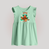 My First Tamil New Year Personalized Baby Frock – Traditional Baby Outfit - MINT GREEN - 0 - 3 Months Old (Chest 17")