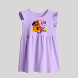 My First Tamil New Year Personalized Baby Frock – Traditional Girl Outfit - LILAC - 0 - 3 Months Old (Chest 17")