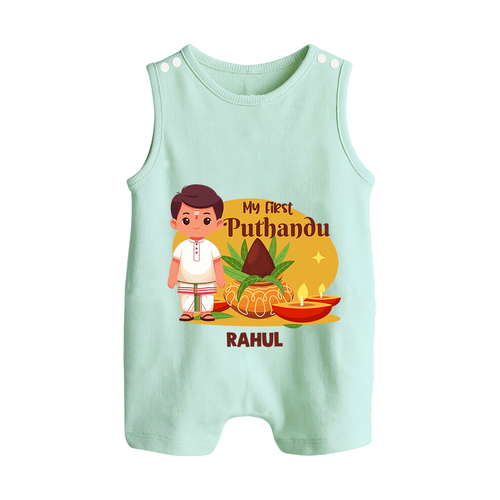 My First Tamil New Year Personalized Button Romper – Classic Traditional Outfit