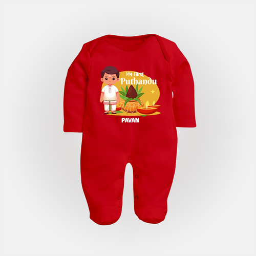 My First Tamil New Year Personalized Baby Full Body Suit – Classic Traditional Outfit