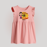 My First Puthandu Personalized Baby Frock – Traditional Tamil New Year Outfit - BABY PINK - 0 - 3 Months Old (Chest 17")