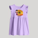 My First Puthandu Personalized Baby Frock – Traditional Tamil New Year Outfit - LILAC - 0 - 3 Months Old (Chest 17")