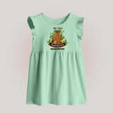 My First Tamil New Year Personalized Baby Frock – Heritage Festive Outfit - MINT GREEN - 0 - 3 Months Old (Chest 17")