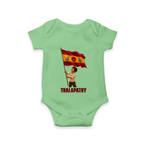 Thalapathy Flag Pride Baby Romper - GREEN - New Born (Chest 14")
