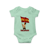 Thalapathy Flag Pride Baby Romper - MINT GREEN - New Born (Chest 14")