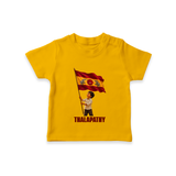 Thalapathy Flag Pride T-SHIRT - CHROME YELLOW - 0-5 Months Old (Chest 17")