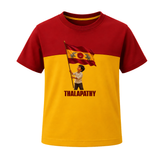 Thalapathy Flag Pride T-SHIRT - RED YELLOW - 0-5 Months Old (Chest 17")