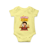 Future CM Fun Quote Baby Romper - PASTEL YELLOW - New Born (Chest 14")