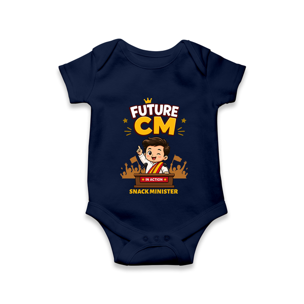 Future CM Fun Quote Baby Romper - NAVY BLUE - New Born (Chest 14")