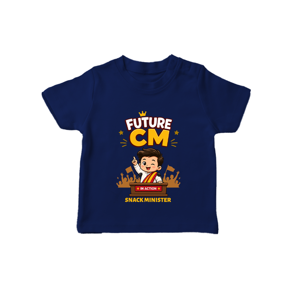 Future CM Fun Quote T-SHIRT - NAVY BLUE - 0-5 Months Old (Chest 17")