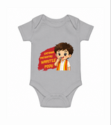 Whistle Podu Fan Edition Baby Romper - GREY - New Born (Chest 14")