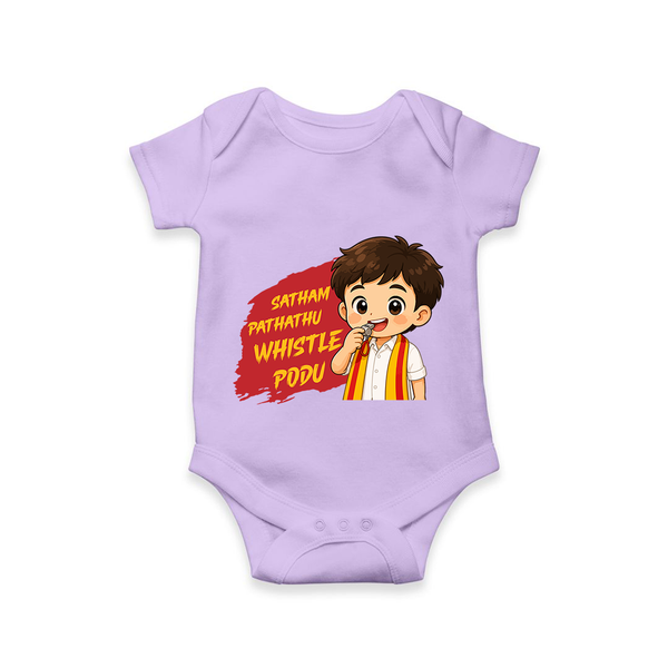 Whistle Podu Fan Edition Baby Romper - LILAC - New Born (Chest 14")
