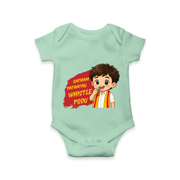 Whistle Podu Fan Edition Baby Romper - MINT GREEN - New Born (Chest 14")