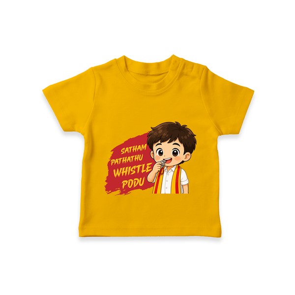 Whistle Podu Fan Edition T-SHIRT - CHROME YELLOW - 0-5 Months Old (Chest 17")
