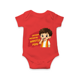 Whistle Podu Fan Edition Baby Romper - RED - New Born (Chest 14")