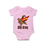 Anil Army Fan Theme Baby Romper - BABY PINK - New Born (Chest 14")