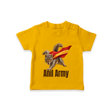 Anil Army Fan Theme T-SHIRT - CHROME YELLOW - 0-5 Months Old (Chest 17")