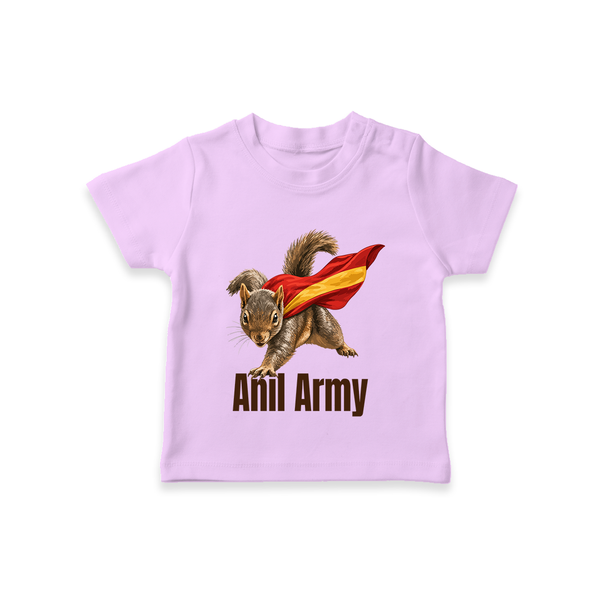 Anil Army Fan Theme T-SHIRT - LILAC - 0-5 Months Old (Chest 17")