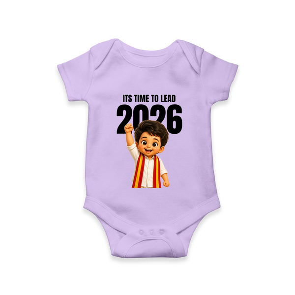 Lead 2026 Political Theme Baby Romper - LILAC - New Born (Chest 14")