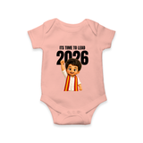 Lead 2026 Political Theme Baby Romper - PEACH - New Born (Chest 14")