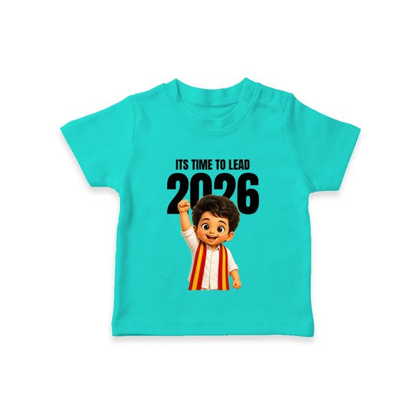 Lead 2026 Political Theme T-SHIRT - TEAL - 0-5 Months Old (Chest 17")