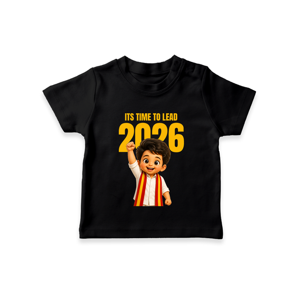 Lead 2026 Political Theme T-SHIRT - BLACK - 0-5 Months Old (Chest 17")