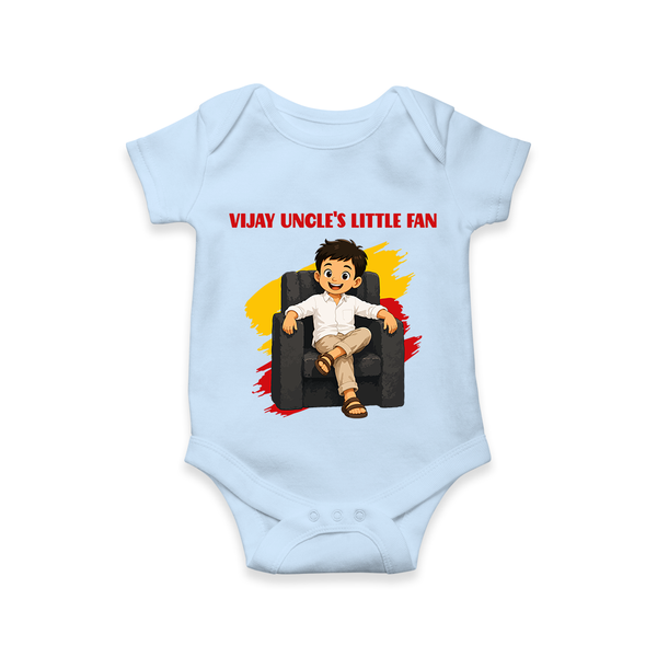 Vijay Uncle’s Little Fan Baby Romper - BABY BLUE - New Born (Chest 14")