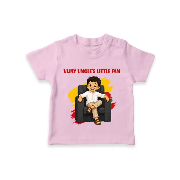 Vijay Uncle’s Little Fan T-SHIRT - BABY PINK - 0-5 Months Old (Chest 17")