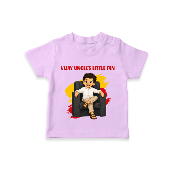 Vijay Uncle’s Little Fan T-SHIRT - LILAC - 0-5 Months Old (Chest 17")