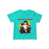 Vijay Uncle’s Little Fan T-SHIRT - TEAL - 0-5 Months Old (Chest 17")