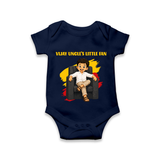 Vijay Uncle’s Little Fan Baby Romper - NAVY BLUE - New Born (Chest 14")