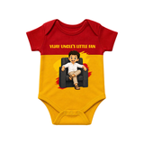 Vijay Uncle’s Little Fan Baby Romper - RED YELLOW - New Born (Chest 14")