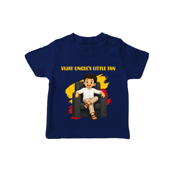 Vijay Uncle’s Little Fan T-SHIRT - NAVY BLUE - 0-5 Months Old (Chest 17")