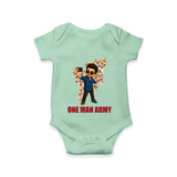 One Man Army Fan Edition Baby Romper - MINT GREEN - New Born (Chest 14")