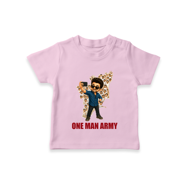One Man Army Fan Edition T-SHIRT - BABY PINK - 0-5 Months Old (Chest 17")