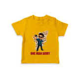 One Man Army Fan Edition T-SHIRT - CHROME YELLOW - 0-5 Months Old (Chest 17")