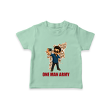 One Man Army Fan Edition T-SHIRT - MINT GREEN - 0-5 Months Old (Chest 17")