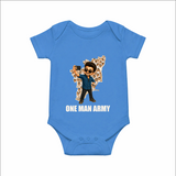 One Man Army Fan Edition Baby Romper - SKYBLUE - New Born (Chest 14")