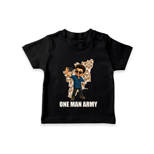 One Man Army Fan Edition T-SHIRT - BLACK - 0-5 Months Old (Chest 17")