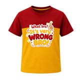 Very Wrong Bro Funny Quote T-SHIRT - RED YELLOW - 0-5 Months Old (Chest 17")