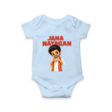 Jana Nayagan Fan Art Baby Romper - BABY BLUE - New Born (Chest 14")