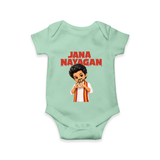 Jana Nayagan Fan Art Baby Romper - MINT GREEN - New Born (Chest 14")