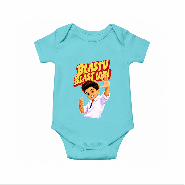 Blastu Blastuh Baby Fan Romper - ARCTIC BLUE - New Born (Chest 14")