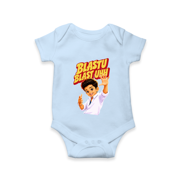 Blastu Blastuh Baby Fan Romper - BABY BLUE - New Born (Chest 14")