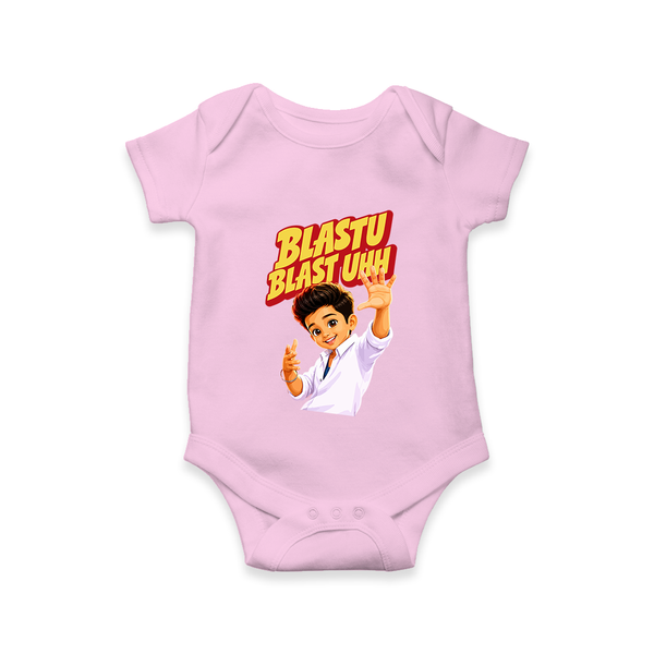 Blastu Blastuh Baby Fan Romper - BABY PINK - New Born (Chest 14")