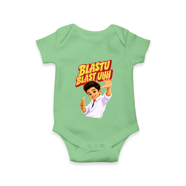 Blastu Blastuh Baby Fan Romper - GREEN - New Born (Chest 14")