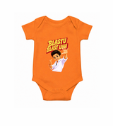 Blastu Blastuh Baby Fan Romper - ORANGE - New Born (Chest 14")